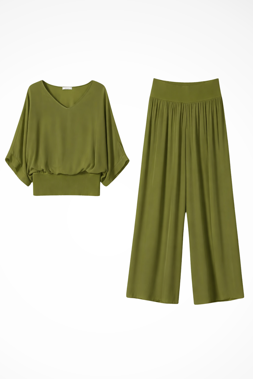Women's Draped V-Neck Two-Piece Set - image 4