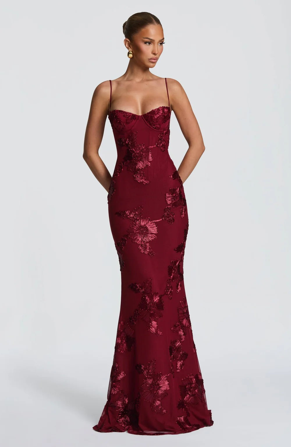 Floral Corset Maxi Dress