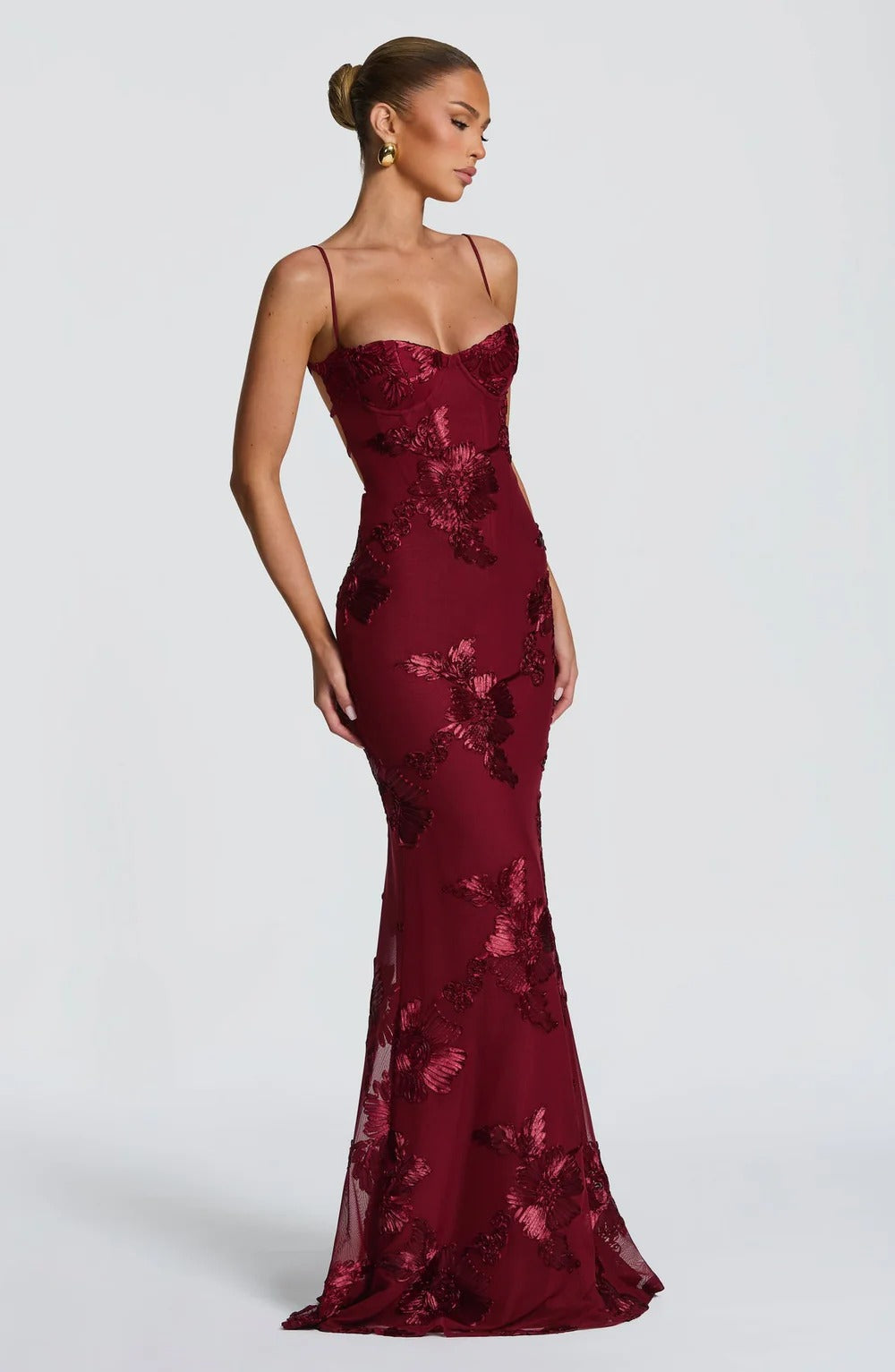 Floral Corset Maxi Dress