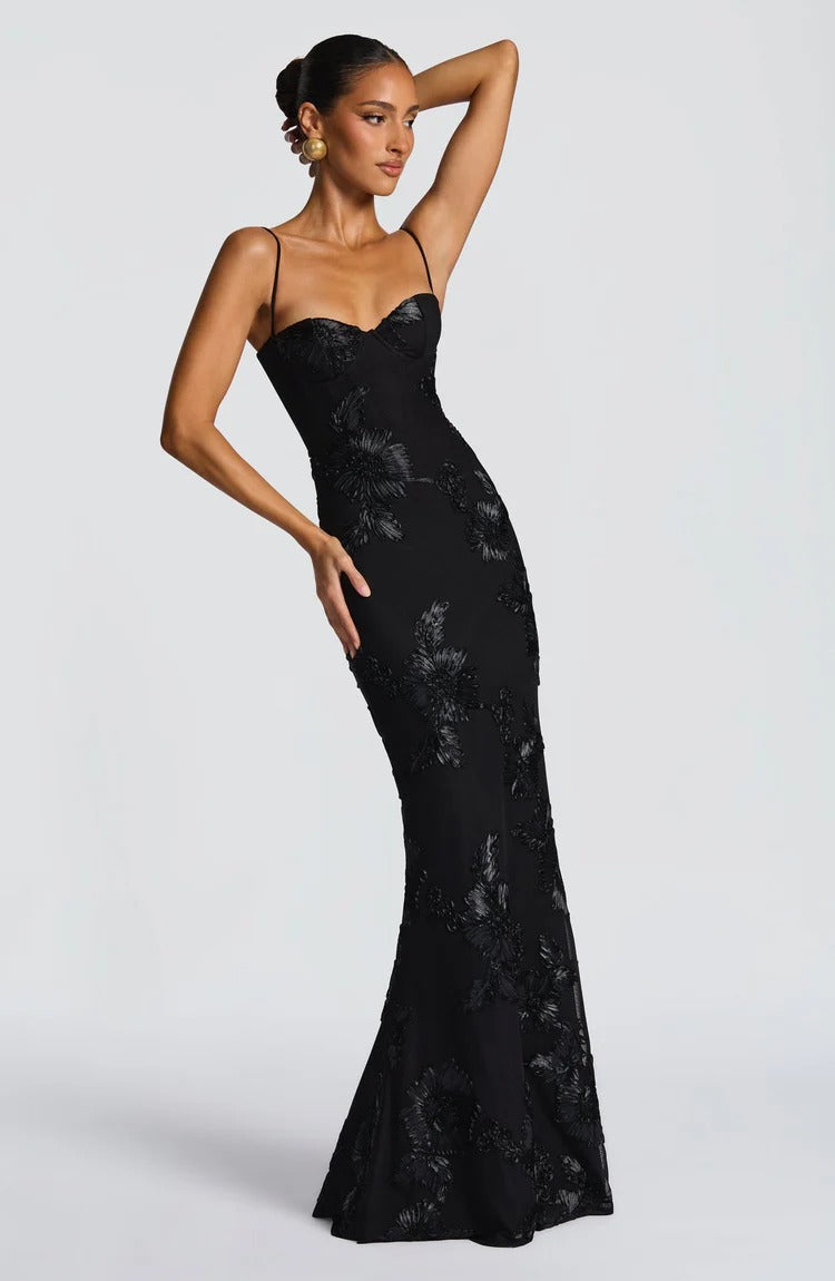 Floral Corset Maxi Dress