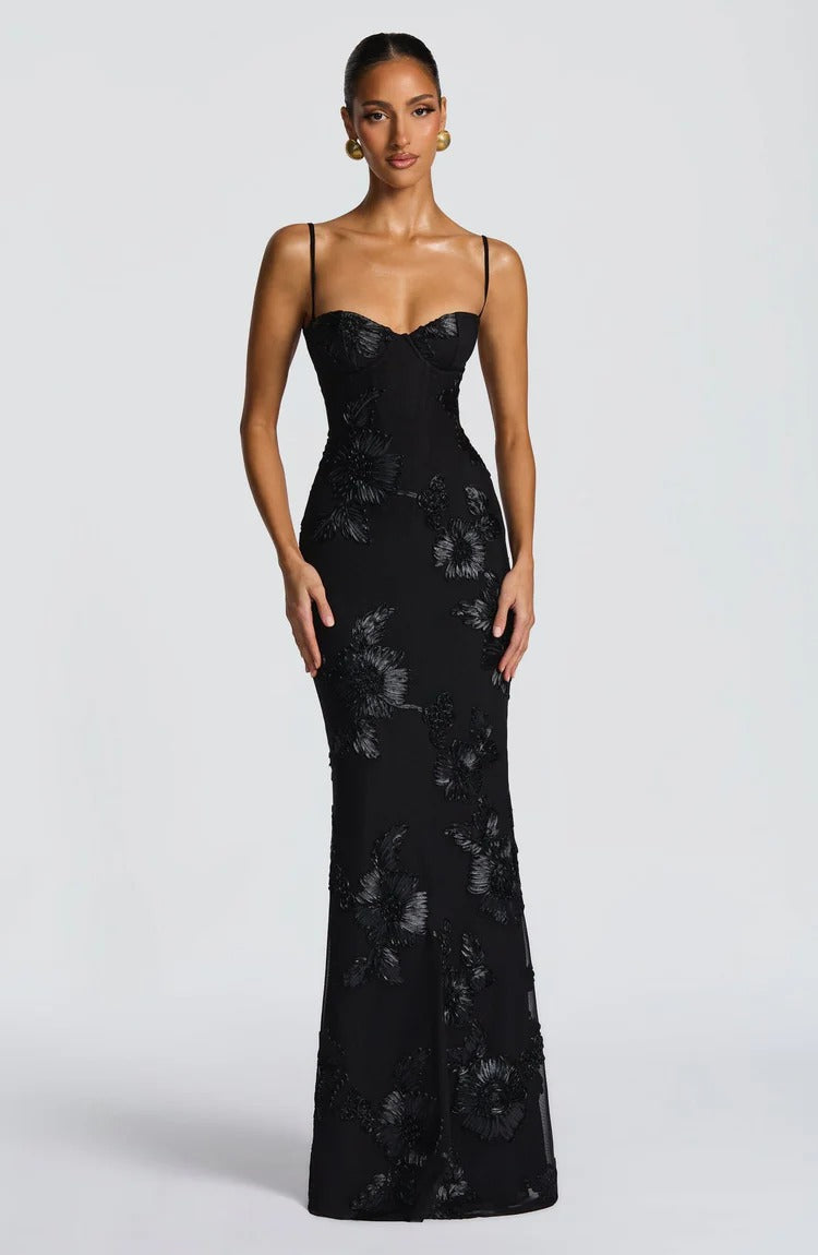 Floral Corset Maxi Dress