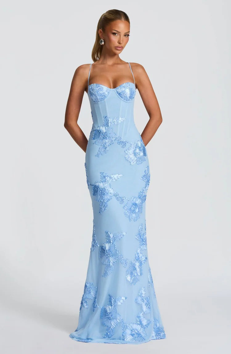 Floral Corset Maxi Dress