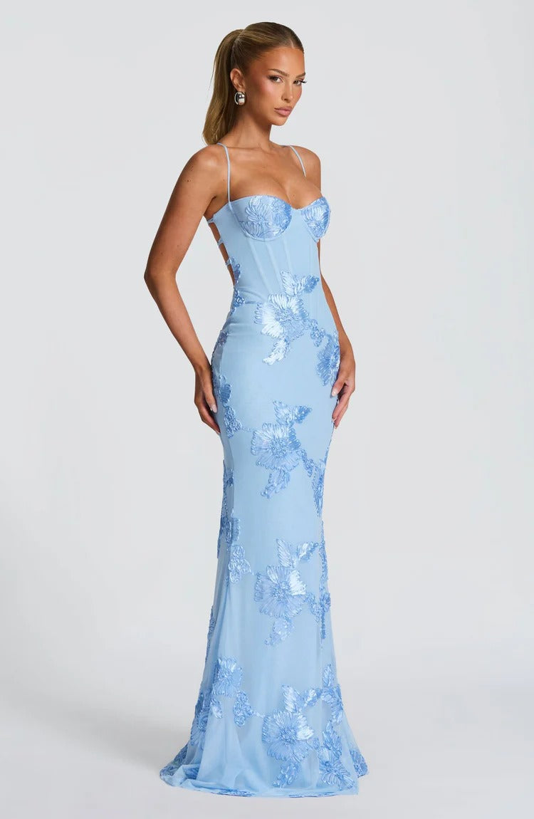 Floral Corset Maxi Dress