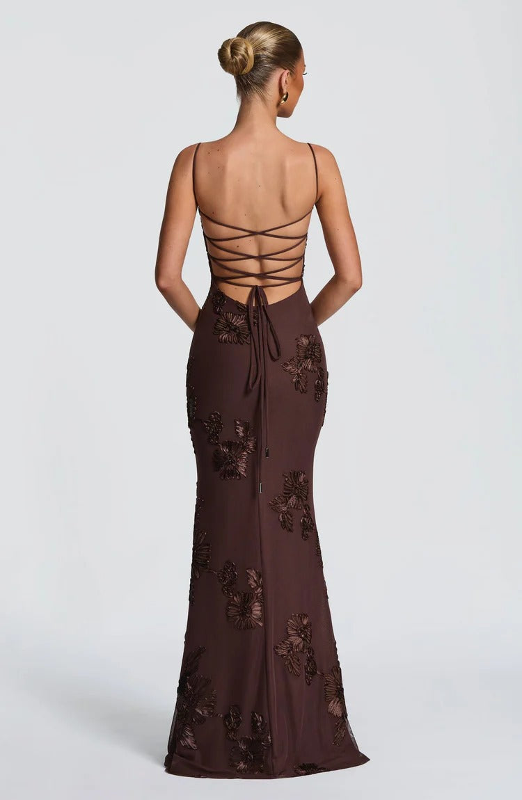 Floral Corset Maxi Dress