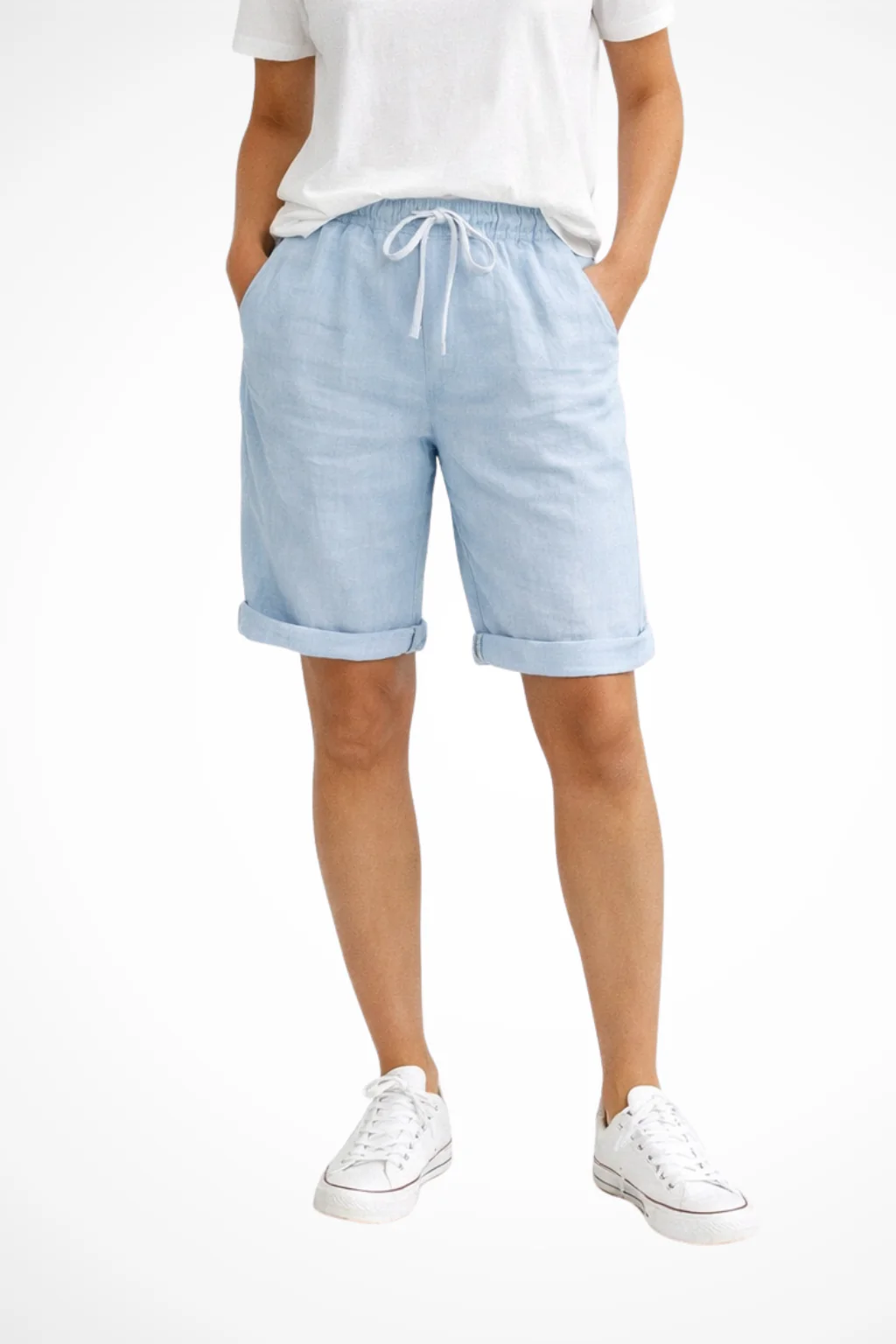 Women Relaxed Fit Linen Capri Pants for Everyday Wear