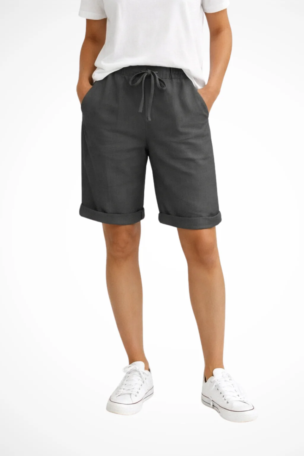 Women Relaxed Fit Linen Capri Pants for Everyday Wear