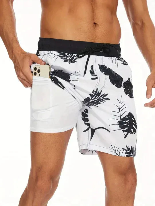 Men’s Athletic Swim Shorts Compression Lined