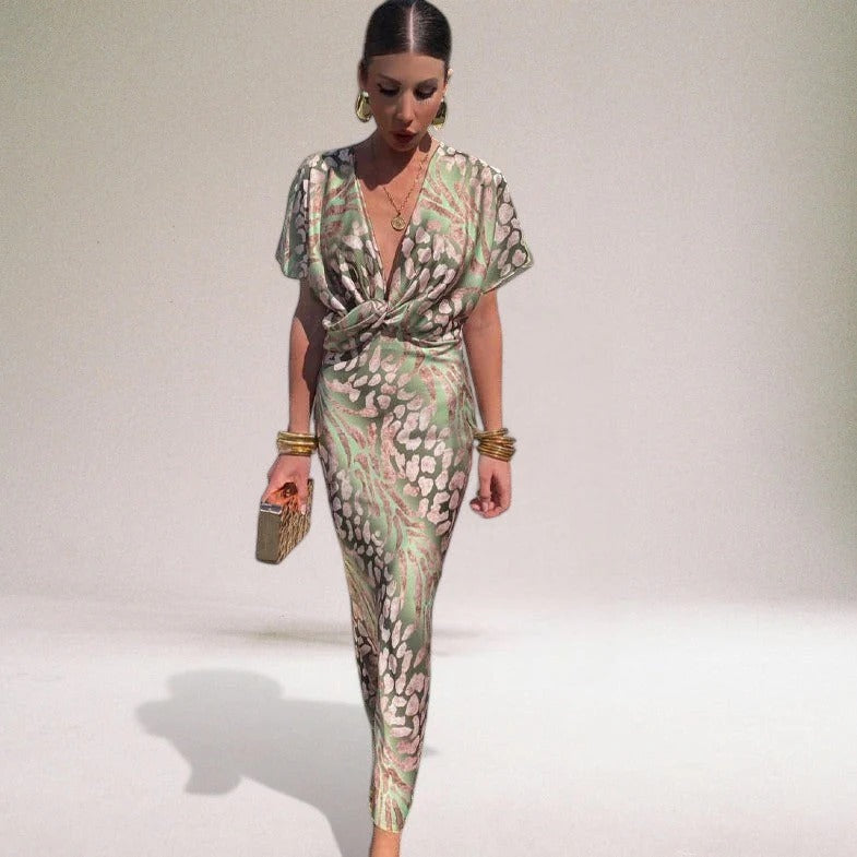 Women's Wedding Guest Wrap Maxi Dress
